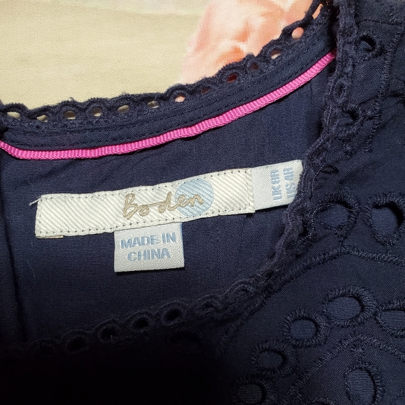 Boden navy blue eyelet dress - Picture 8 of 9
